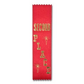 2ND Place 2"x8" Stock Lapel Award Ribbon (Pinked)